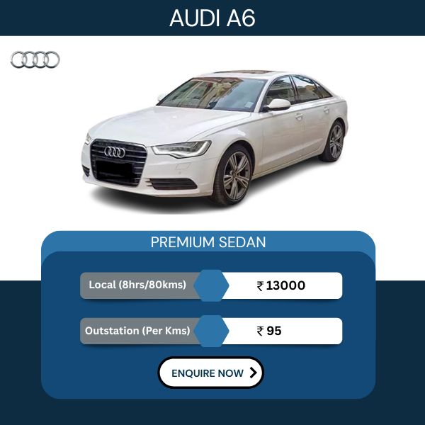 Hire Audi A6 in Lucknow