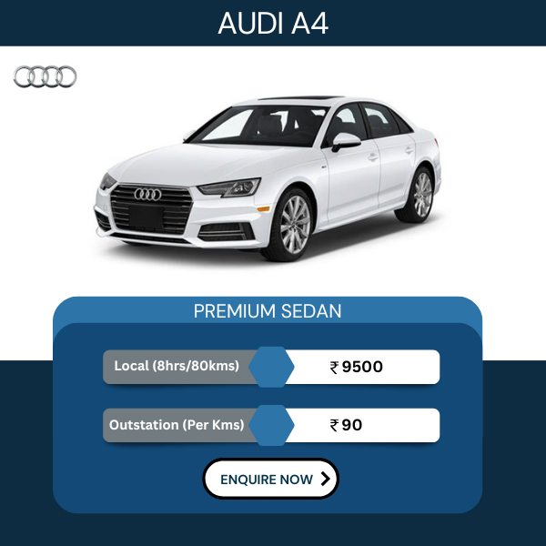 Hire Audi A4 in Lucknow