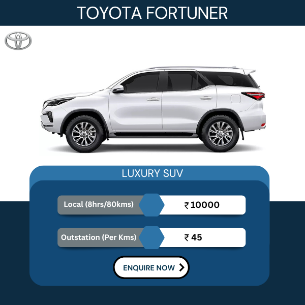 Hire Toyota Fortuner in Lucknow