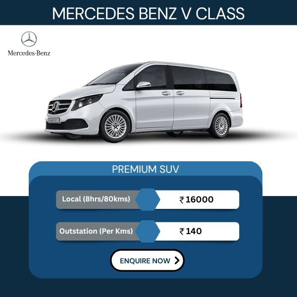 Hire Mercedes V Class in Delhi