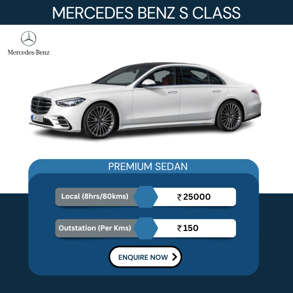 Mercedes S Class Rental in Lucknow